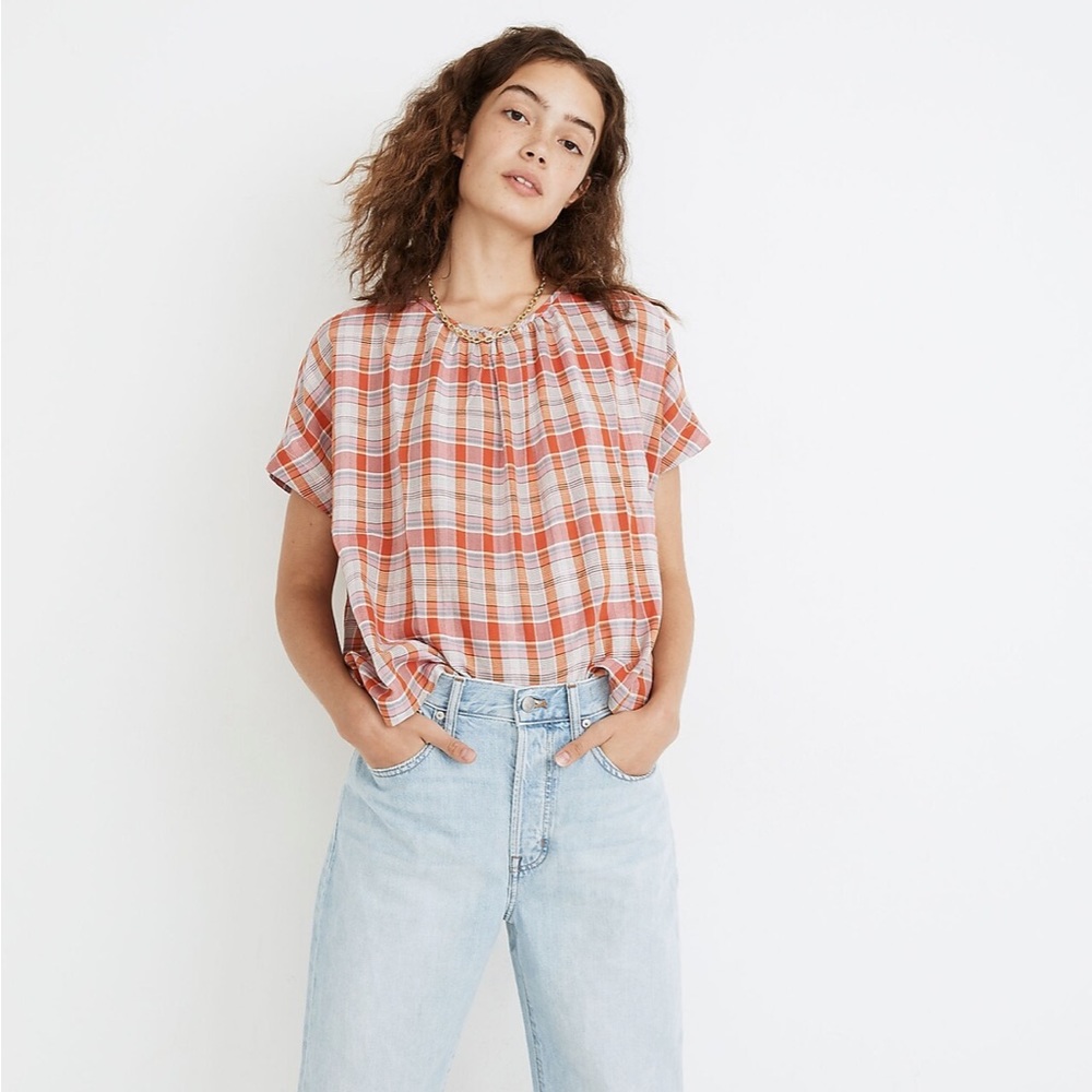 Madewell Boxy Plaid Top